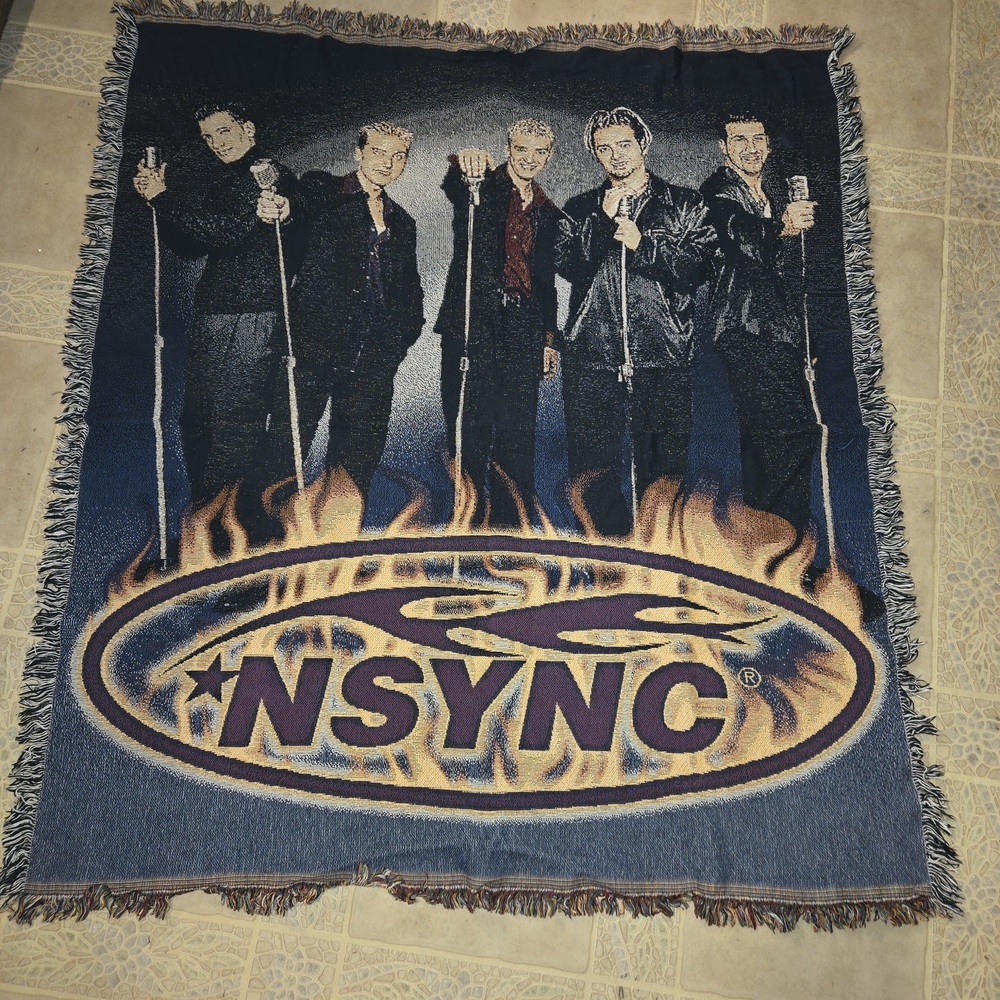 NSYNC Blue and Orange Tapestry